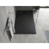Mexen Hugo téglalap alakú SMC zuhanytálca 140 x 80 cm, fekete, fekete takarólemez - 42708014-B