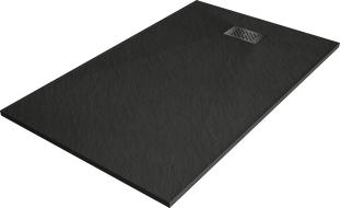 Mexen Hugo recepție dreptunghiulară SMC 160 x 80 cm, negru, mască neagră - 42708016-B