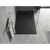 Mexen Hugo téglalap alakú SMC zuhanytálca 150 x 80 cm, fekete, fekete fedél - 42708015-B