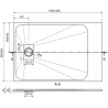 Mexen Hugo fekete SMC téglalap alakú zuhanytálca 150 x 80 cm, fekete takaró - 42708015-B