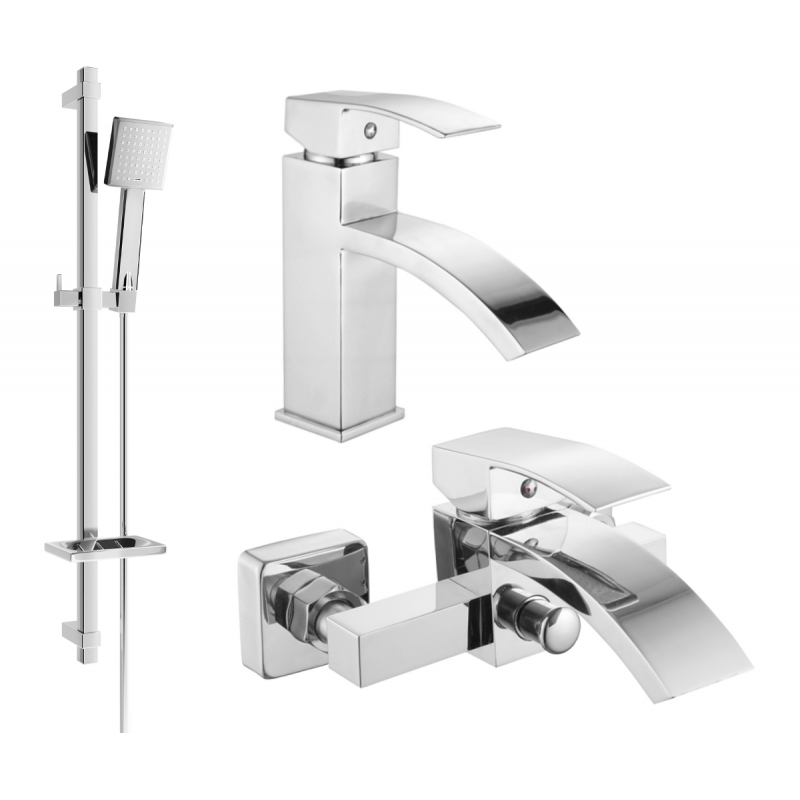 Mexen Libra Set de baie DQ45, crom - 745103DQ45-00
