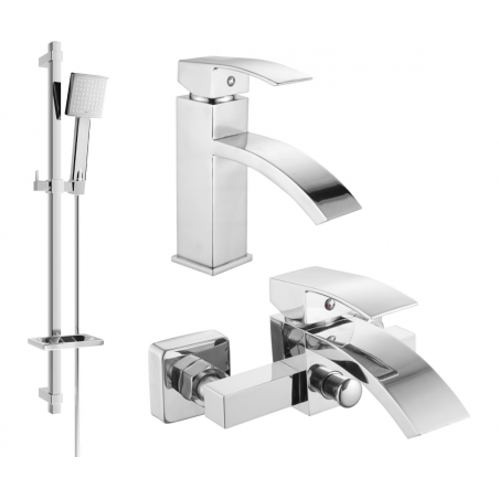 Mexen Libra Set de baie DQ45, crom - 745103DQ45-00
