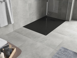 Mexen Hugo téglalap alakú SMC 130 x 80 cm, fekete, fekete burkolat - 42708013-B