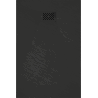 Mexen Hugo bazine dreptunghiulare SMC 100 x 80 cm, negru, mascare neagră - 42708010-B