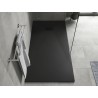 Mexen Hugo téglalap alakú zuhanytálca SMC 180 x 80 cm, fekete, fekete takaróelem - 42708018-B