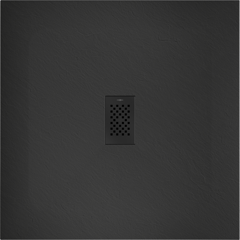 Mexen Hugo négyzet alakú SMC zuhanytálca 100 x 100 cm, fekete, fekete burkolat - 42701010-B