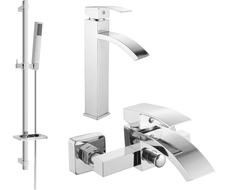 Mexen Libra DQ77 kád csaptelep készlet, króm - 745113DQ77-00