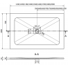 Mexen Hugo téglalap alakú zuhanytálca SMC 140 x 100 cm, fekete, fekete burkolat - 42701014-B