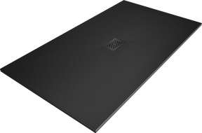 Mexen Hugo téglalap alakú SMC zuhanytálca 150 x 100 cm, fekete, fekete takaró - 42701015-B