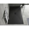 Mexen Hugo téglalap alakú SMC zuhanytálca 150 x 100 cm, fekete, fekete takaró - 42701015-B