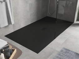 Mexen Hugo téglalap alakú SMC 150 x 100 cm, fekete, fekete takaróval - 42701015-B