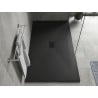 Mexen Hugo téglalap alakú SMC zuhanytálca 150 x 100 cm, fekete, fekete takaró - 42701015-B