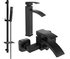 Mexen Libra DQ77 set cadă, negru - 745113DQ77-70