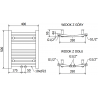 Mexen Ares elektromos radiátor, 500 x 400 mm, 300 W, arany - W102-0500-400-2300-50