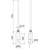 Mexen Ares elektromos radiátor, 500 x 400 mm, 300 W, arany - W102-0500-400-2300-50