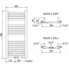 Mexen Ares elektromos fűtőtest 900 x 400 mm, 300 W, fehér - W102-0900-400-2300-20