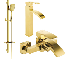 Mexen Libra DQ62 fürdőkád készlet, arany - 745113DQ62-50