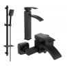 Mexen Libra DQ62 set pentru cadă, negru - 745113DQ62-70