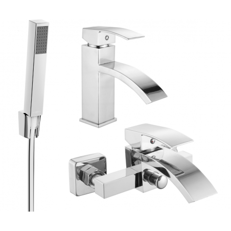 Mexen Libra Set de cadă R77, crom - 745103R77-00