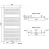 Mexen Ares elektromos radiátor 1200 x 600 mm, 600 W, fehér - W102-1200-600-2600-20