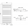 Mexen Ares elektromos radiátor 1200 x 600 mm, 600 W, antracit - W102-1200-600-2600-66