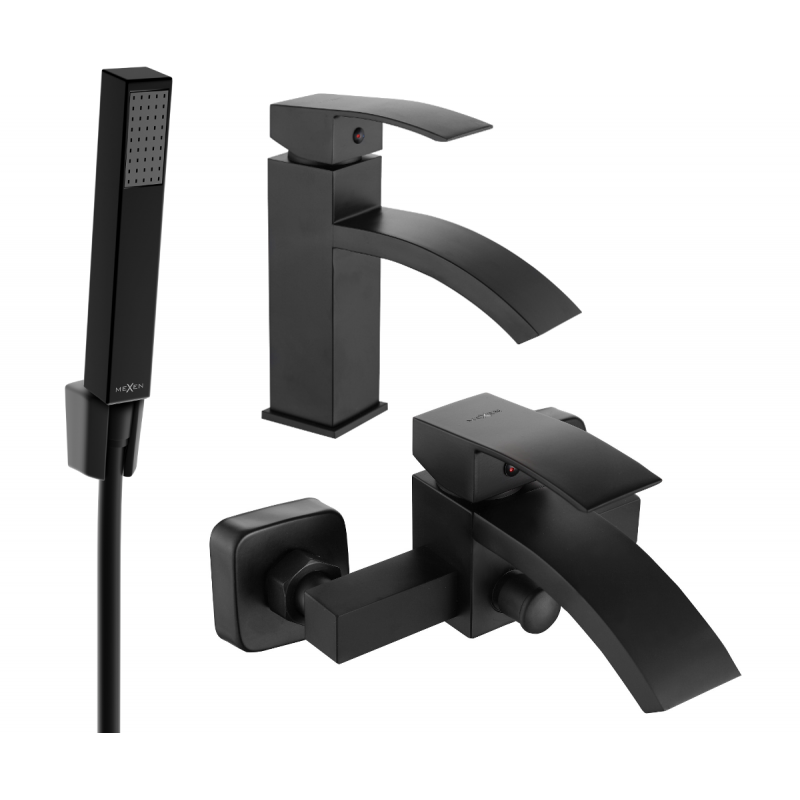 Mexen Libra R77 kád szett, fekete - 745103R77-70