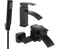 Mexen Libra R77 set de baie, negru - 745103R77-70