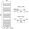 Radiator electric Mexen Ares 1500 x 500 mm, 600 W, negru - W102-1500-500-2600-70