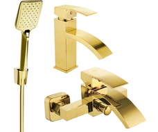 Mexen Libra R62 fürdőkád szett, arany - 745103R62-50