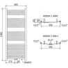 Grăieșar electric Mexen Ares 1500 x 600 mm, 600 W, auriu - W102-1500-600-2600-50