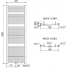 Mexen Ares elektromos radiátor 1800 x 600 mm, 900 W, fehér - W102-1800-600-2900-20