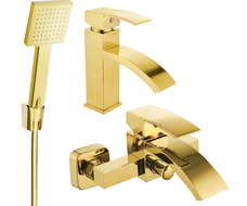 Mexen Libra R45 set de baie, auriu - 745103R45-50