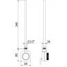 Mexen Ares elektromos radiátor 700 x 400 mm, 300 W, fekete - W102-0700-400-6300-70