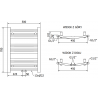 Mexen Ares elektromos radiátor 700 x 500 mm, 300 W, fehér - W102-0700-500-6300-20