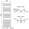 Mexen Ares radiator electric 1500 x 500 mm, 600 W, alb - W102-1500-500-6600-20