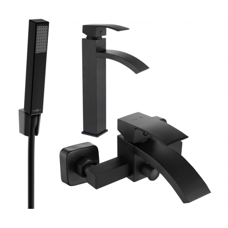 Mexen Libra R77 set cadă, negru - 745113R77-70