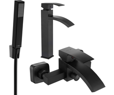 Mexen Libra R77 set cadă, negru - 745113R77-70