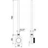 Mexen Ares elektromos radiátor 1800 x 500 mm, 900 W, fehér - W102-1800-500-6900-20