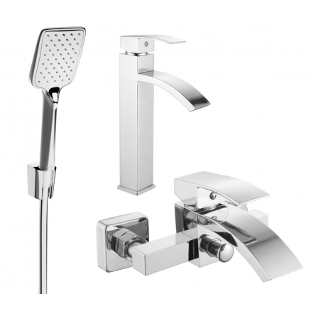 Mexen Libra R62 set de baie, crom - 745113R62-00