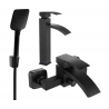 Mexen Libra R62 set pentru cadă, negru - 745113R62-70