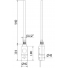 Radiator electric Mexen Neptun 1400 x 500 mm, 600 W, alb - W101-1400-500-2600-20