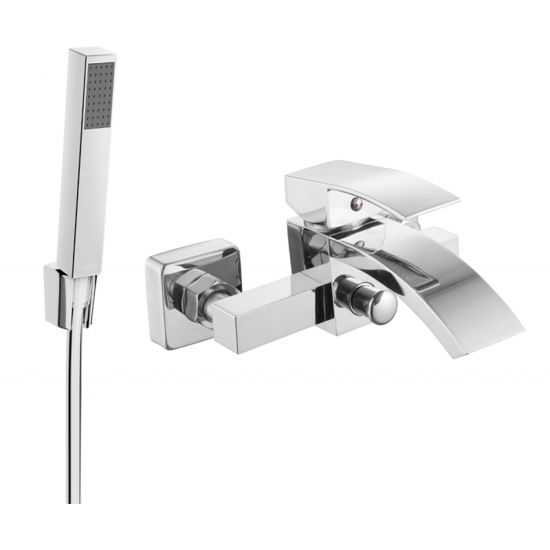 Mexen Libra Baterie cadă R77 cu set de duș, crom - 74513R77-00
