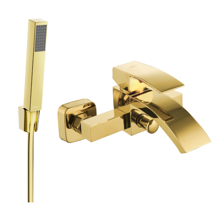 Mexen Libra R77 baterie de baie cu set de duș, auriu - 74513R77-50