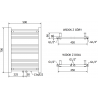 Mexen Mars elektromos radiátor 700 x 500 mm, 300 W, fehér - W110-0700-500-2300-20