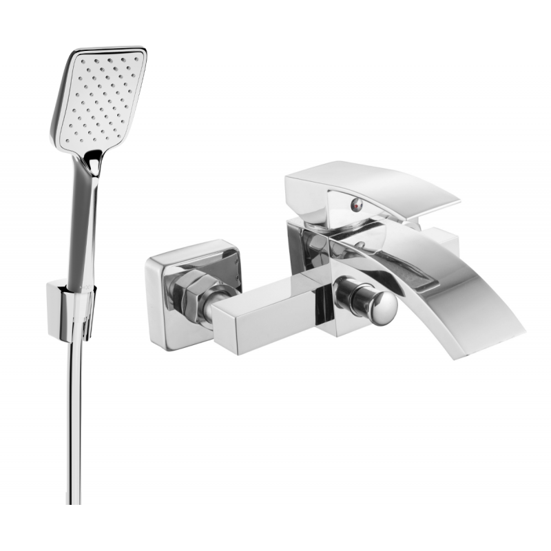 Mexen Libra R62 fürdőkád csaptelep zuhanyszettel, króm - 74513R62-00