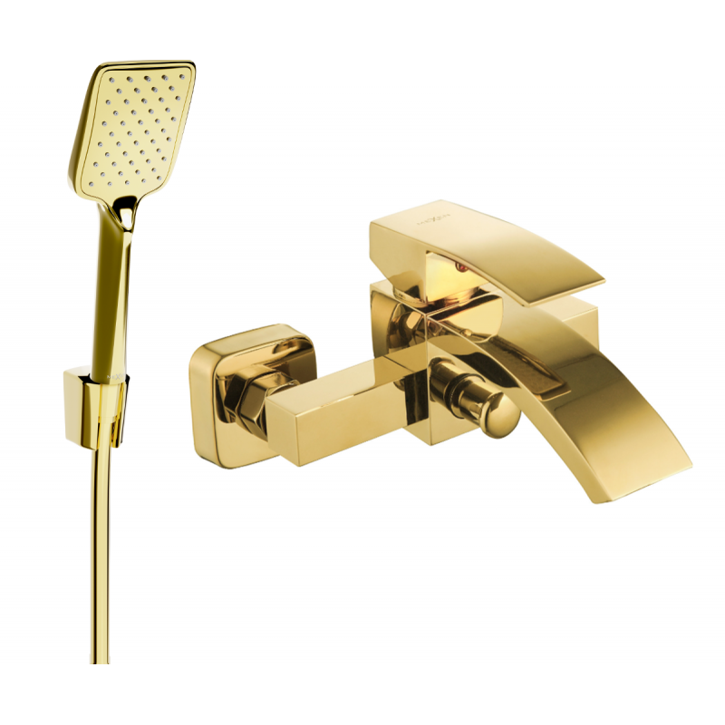 Mexen Libra Baterie cadă R62 cu set de duș, aurie - 74513R62-50