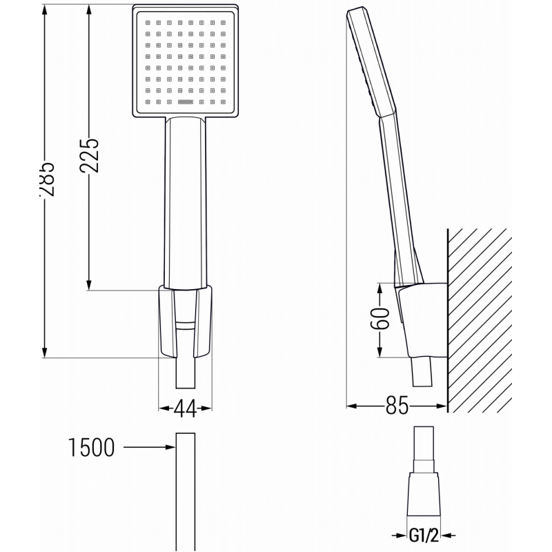 Mexen Libra R45 baterie de cadă cu set de duș, crom - 74513R45-00