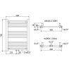 Radiator electric Mexen Mars 700 x 500 mm, 300 W, negru - W110-0700-500-2300-70