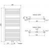 Grătar electric Mexen Mars 1200 x 600 mm, 600 W, alb - W110-1200-600-2600-20