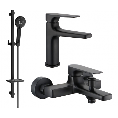 Mexen Lynx Set de baie DQ40, negru - 745903DQ40-70